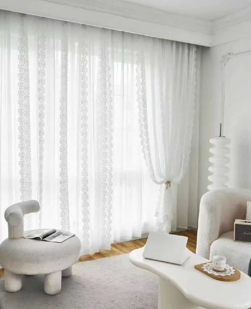 Embroidered  Yarn Sheers
